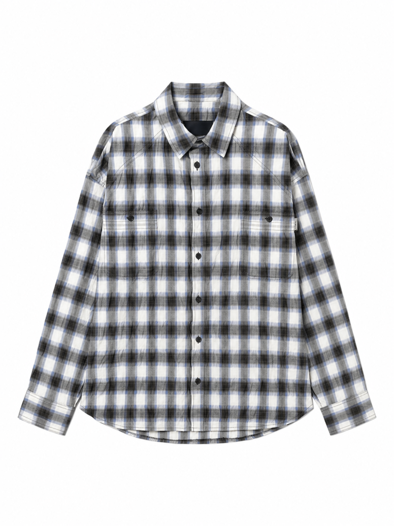 Camasa Juun.J Check-Pattern alb