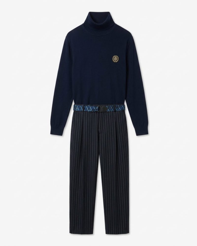 Alternative view of Maleta Drole De Monsieur Logo-Patch Roll-Neck bleumarin