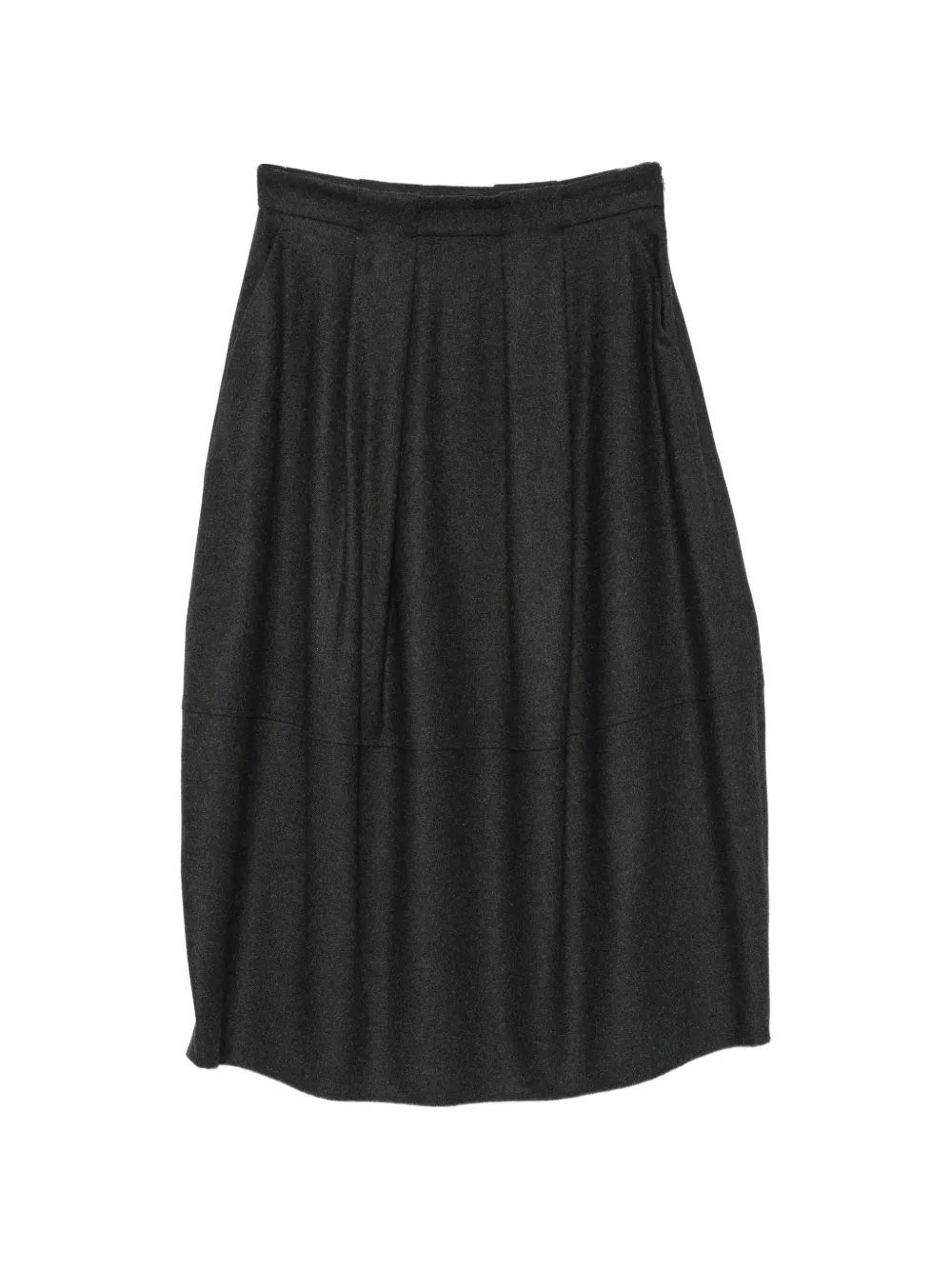 Fusta midi Antonelli Pleated-Detail gri