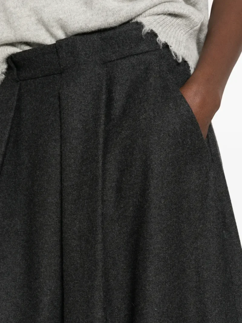 Fusta midi Antonelli Pleated-Detail gri - imagine 5