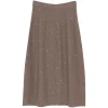 Fusta midi Antonelli Sequin-Embellished Knitted maro