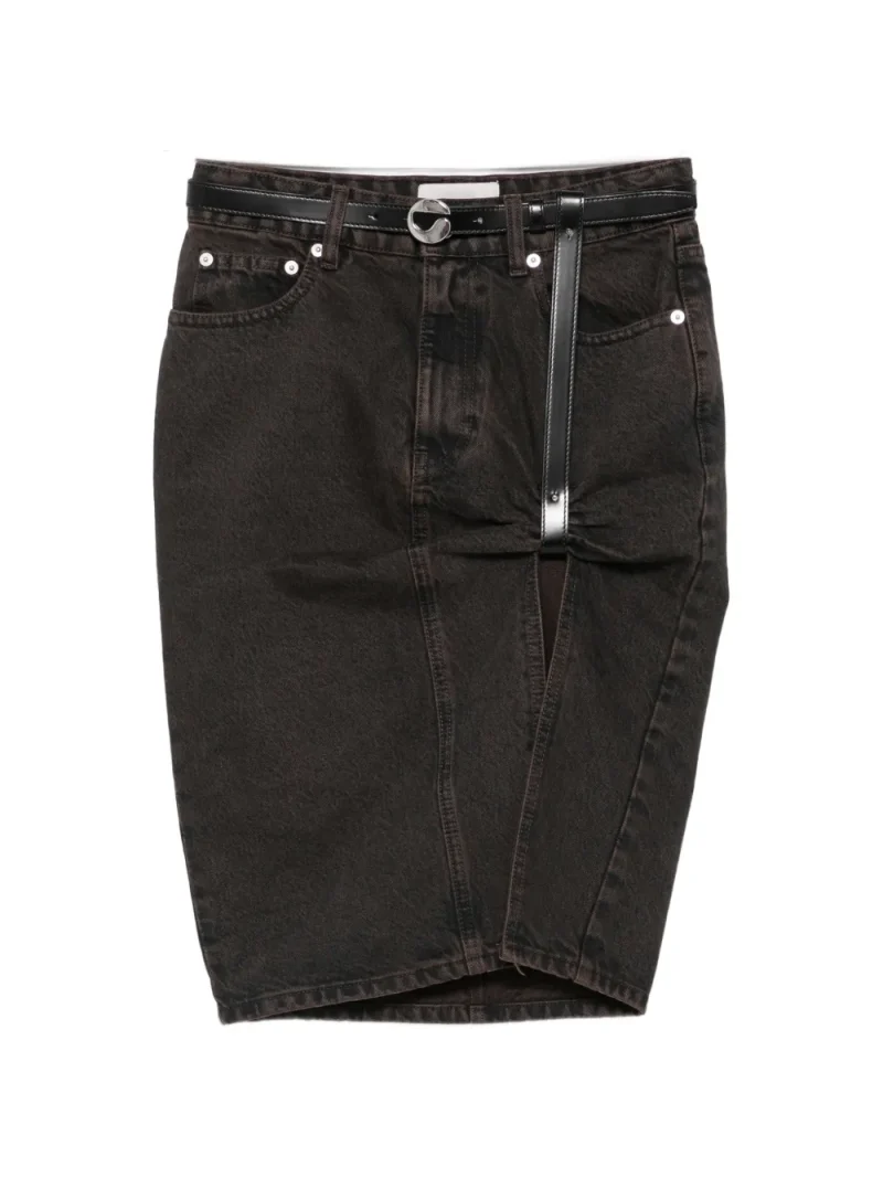 Fusta mini Coperni Buckled Slit-Detail maro
