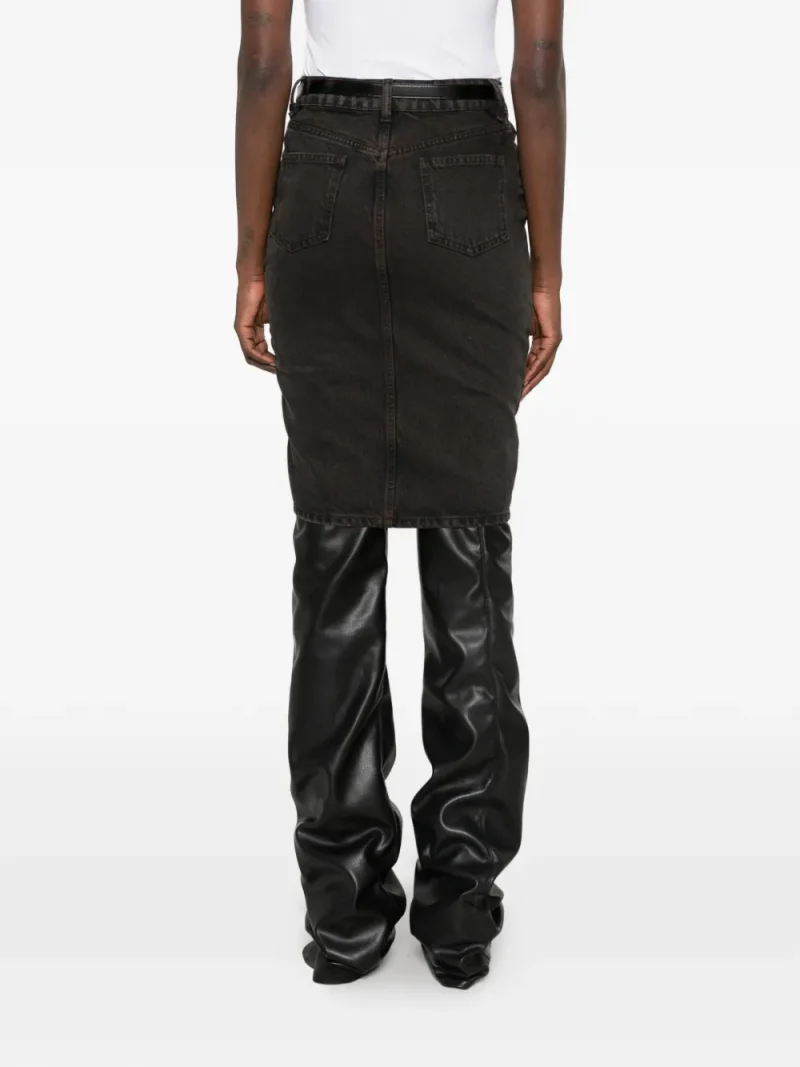 Alternative view of Fusta mini Coperni Buckled Slit-Detail maro