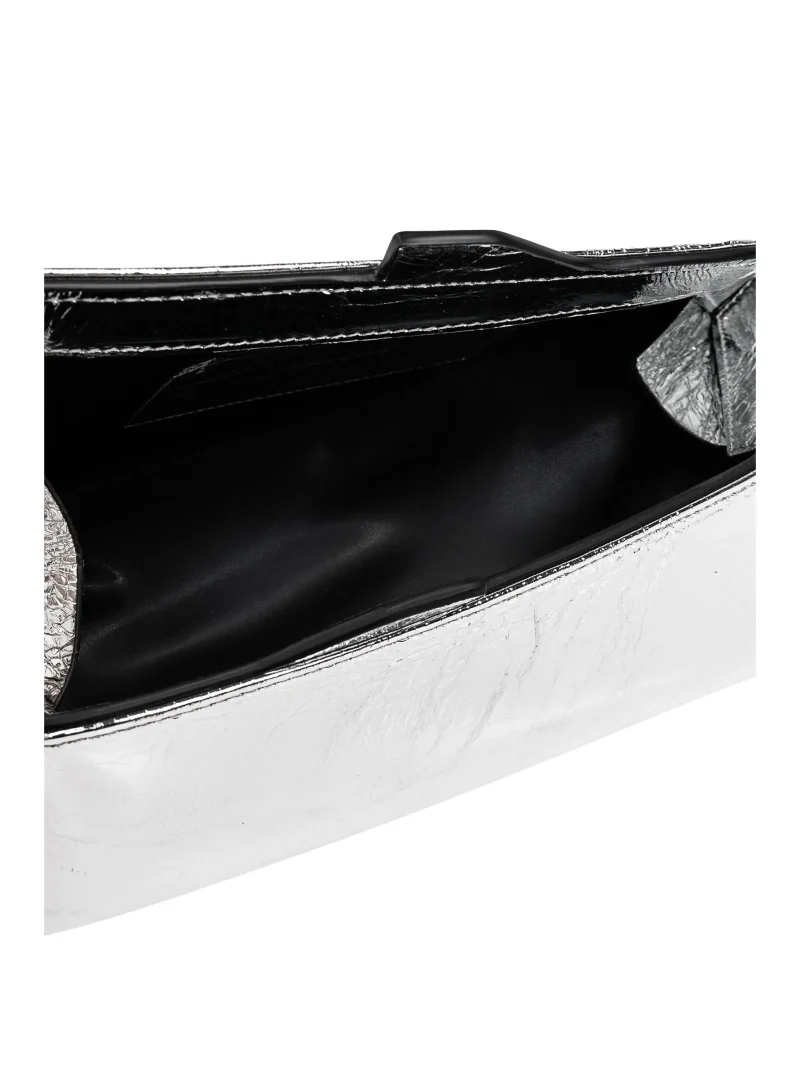 Geanta clutch The Attico argintiu - imagine 5