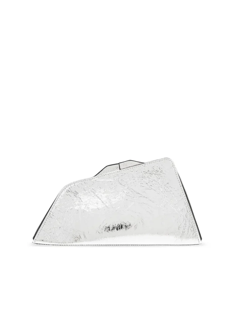Geanta clutch The Attico argintiu - imagine 3