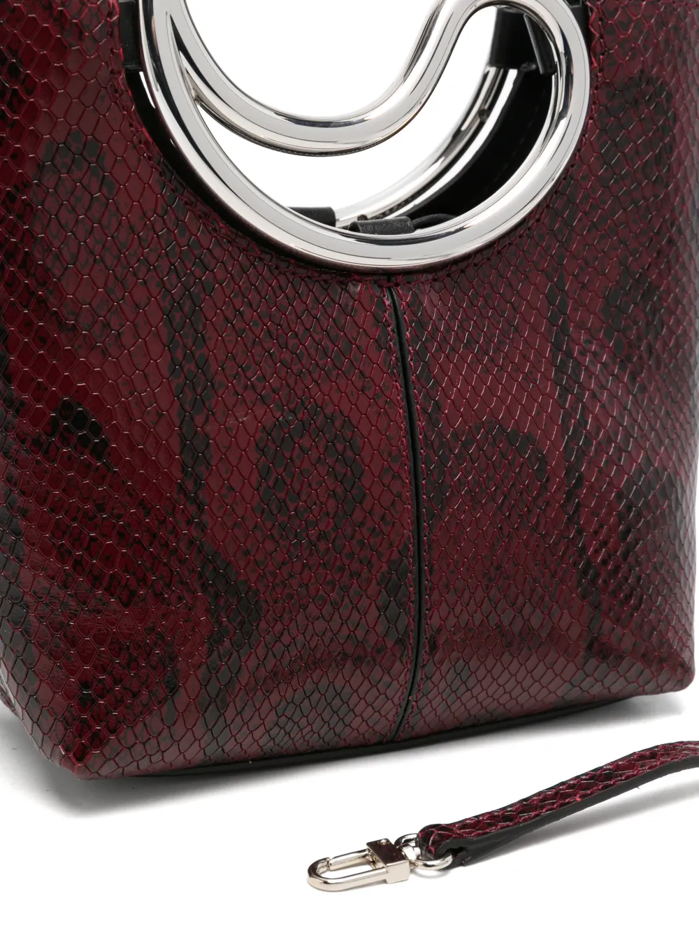 Geanta Coperni Snakeskin-Effect visiniu - imagine 5