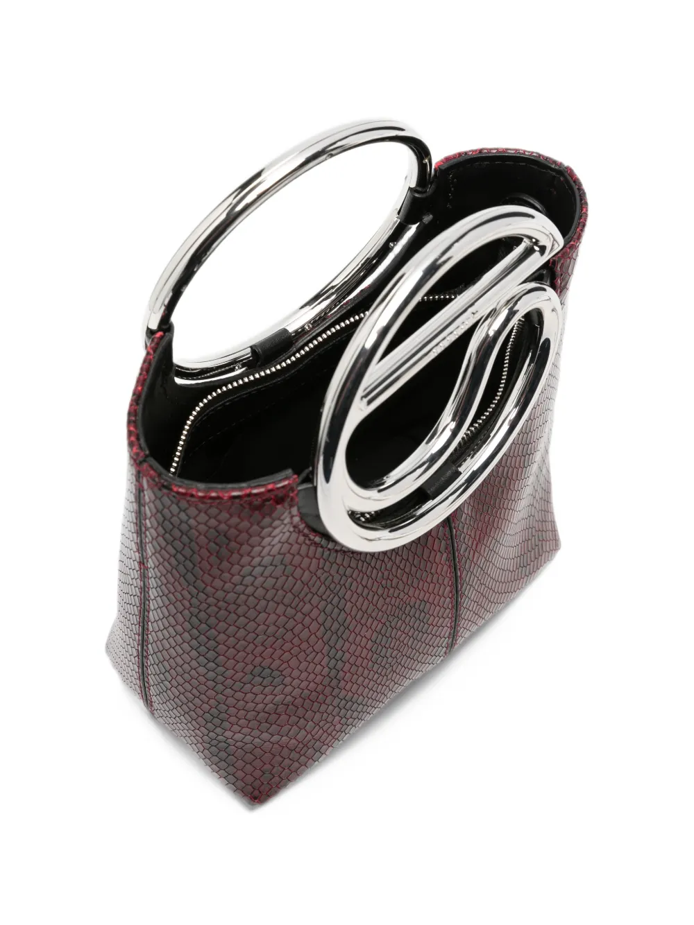 Geanta Coperni Snakeskin-Effect visiniu - imagine 4