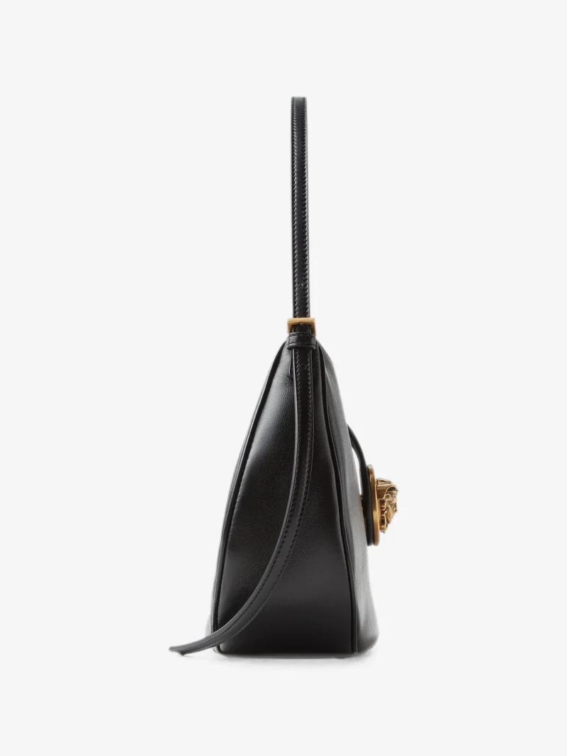 Geanta de umar Versace Embleme Nappa Shoulder negru - imagine 4