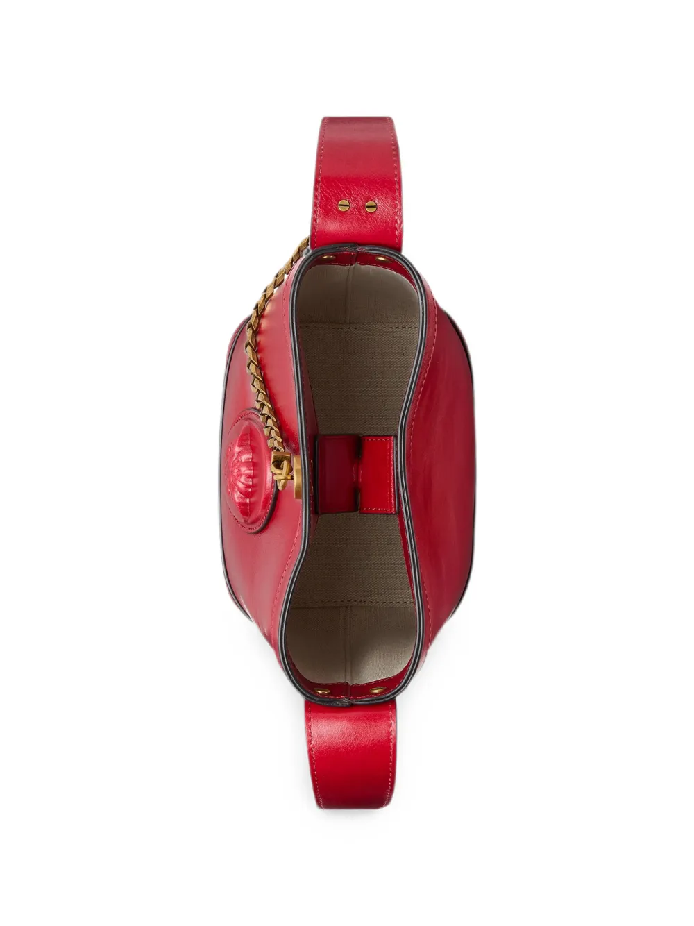 Geanta mini Versace Pivot rosu - imagine 3