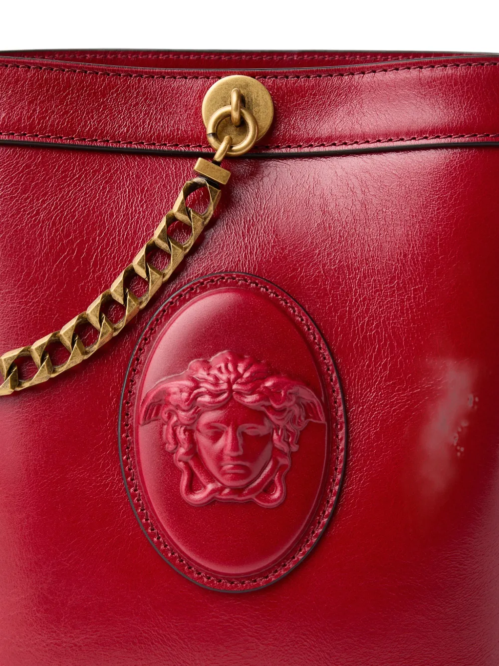 Geanta mini Versace Pivot rosu - imagine 4