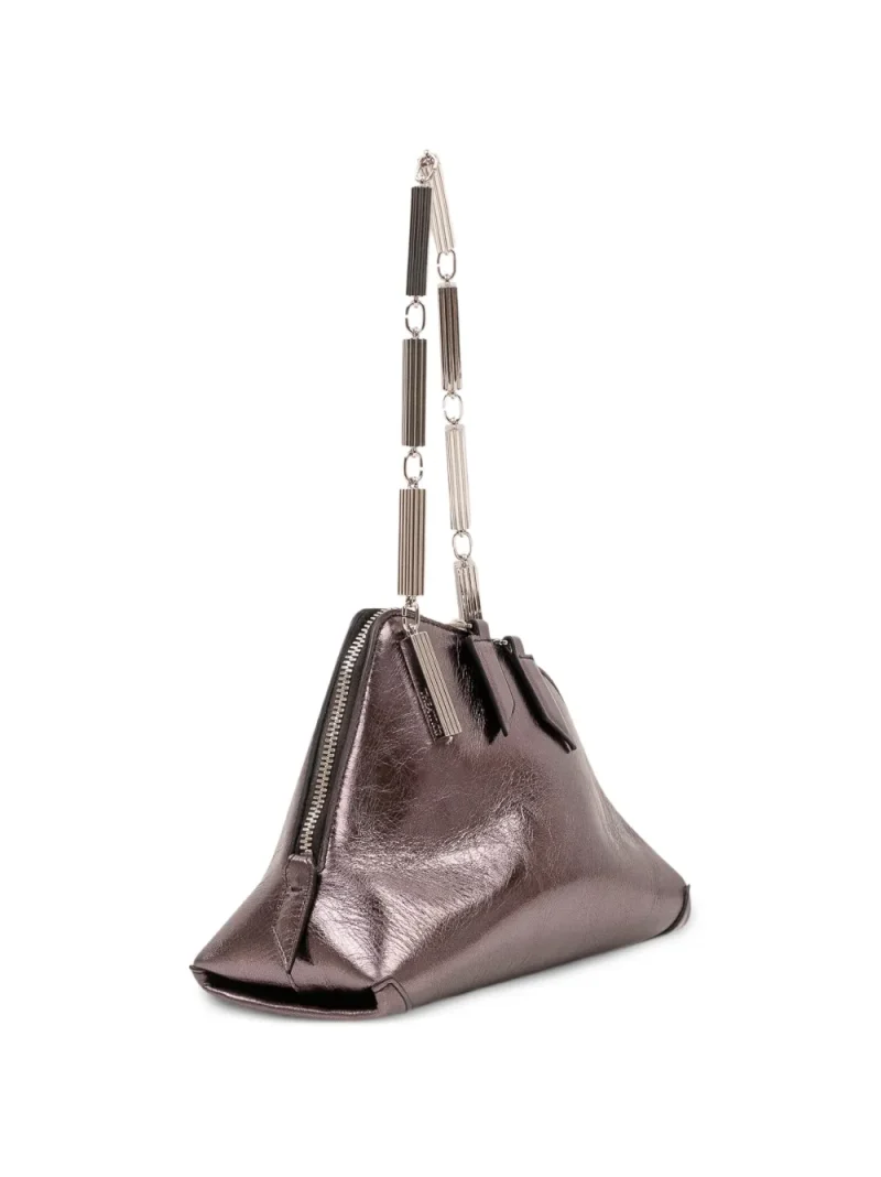 Geanta The Attico La Scala Leather Shoulder violet - imagine 3
