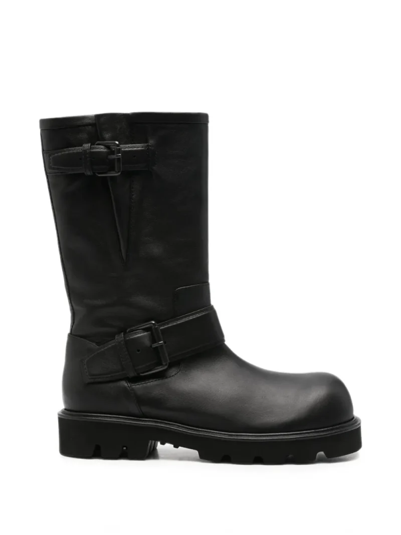 Ghete Juun.J Buckle-Strap Lug-Sole negru