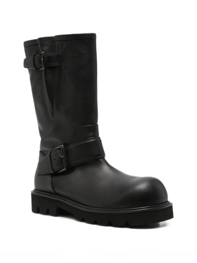Ghete Juun.J Buckle-Strap Lug-Sole negru - imagine 3