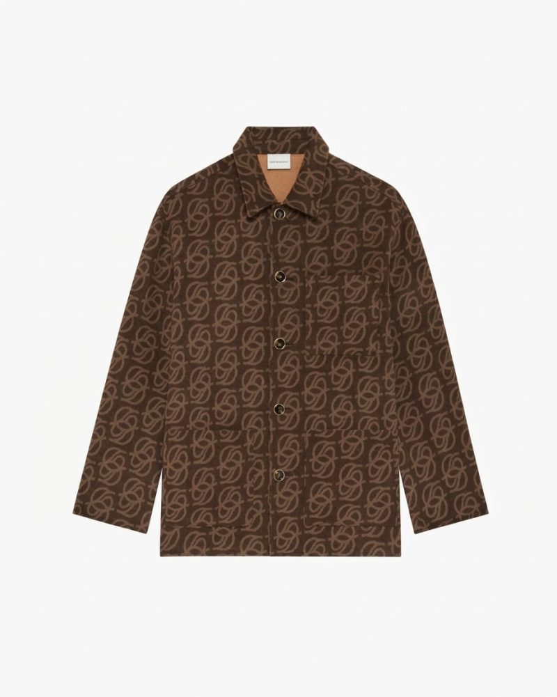Jacheta Drole De Monsieur Monogram-Print maro