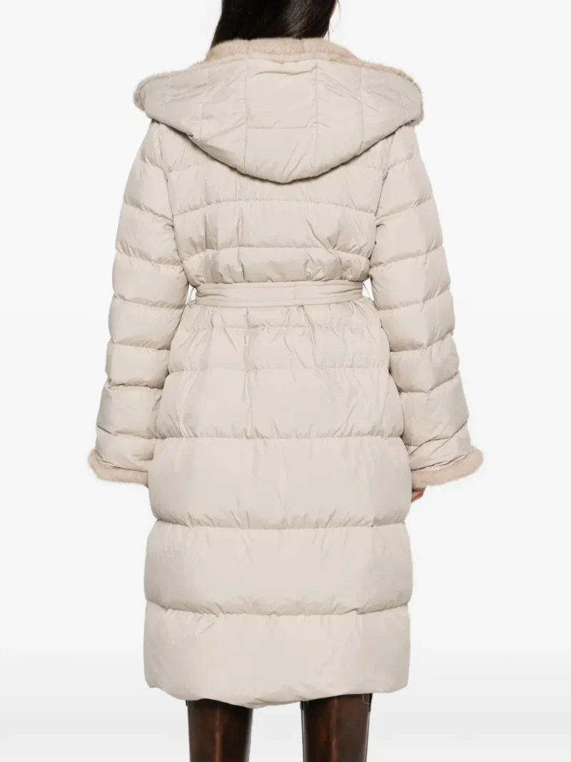 Alternative view of Jacheta Antonelli Fur-Trim Quilted bej