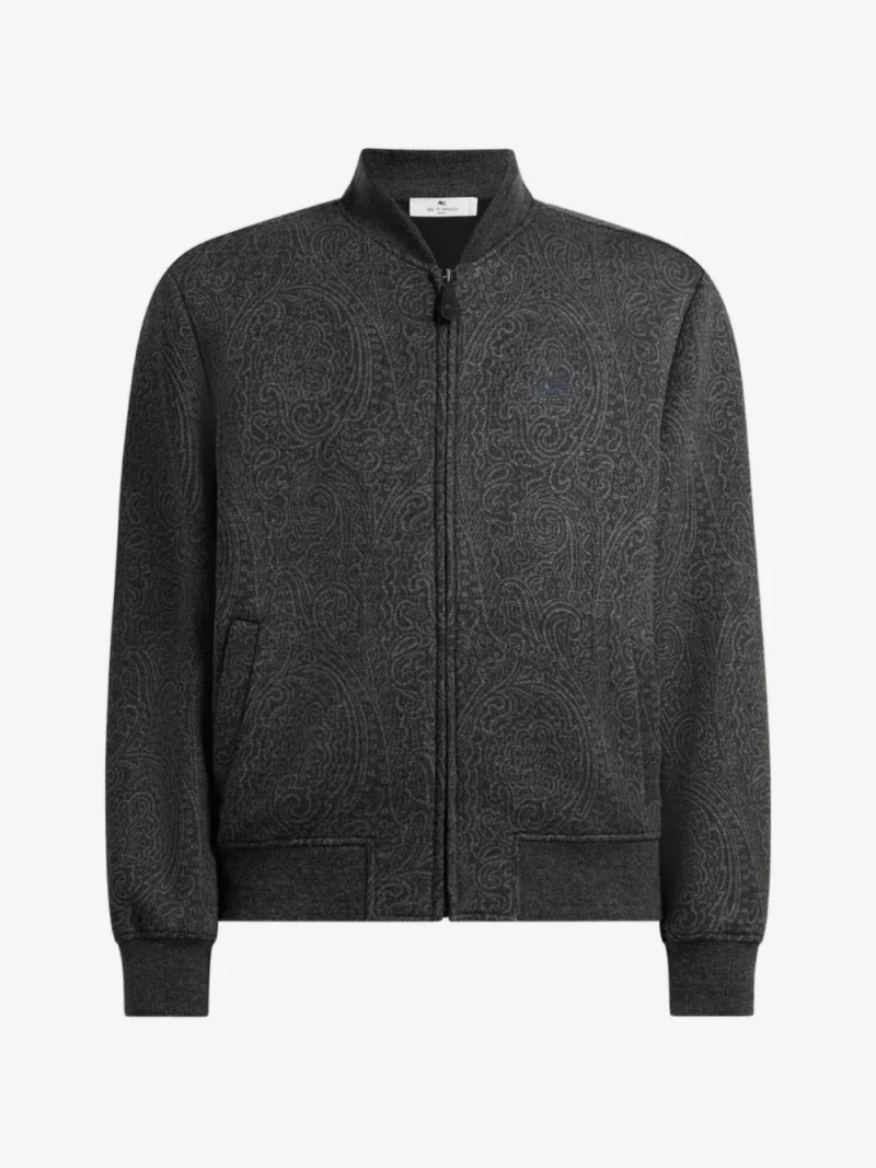 Jacheta ETRO Jacquard bomber Arnica Motif gri