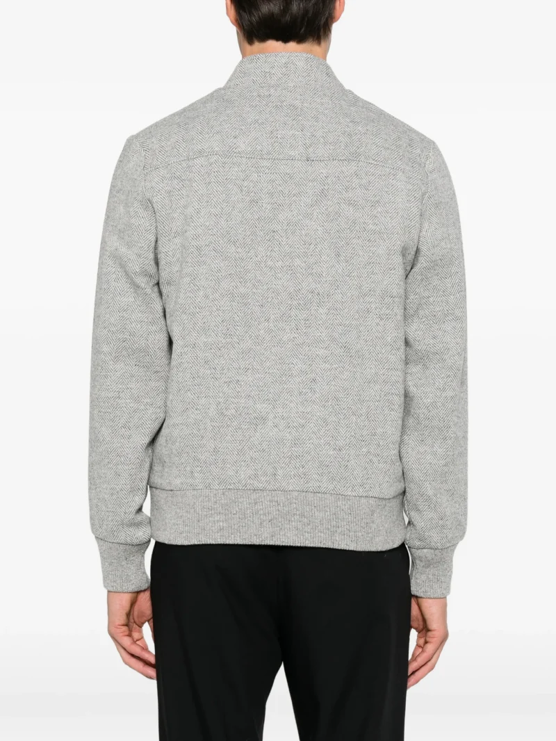 Alternative view of Jacheta Gran Sasso Herringbone-Knit Wool gri