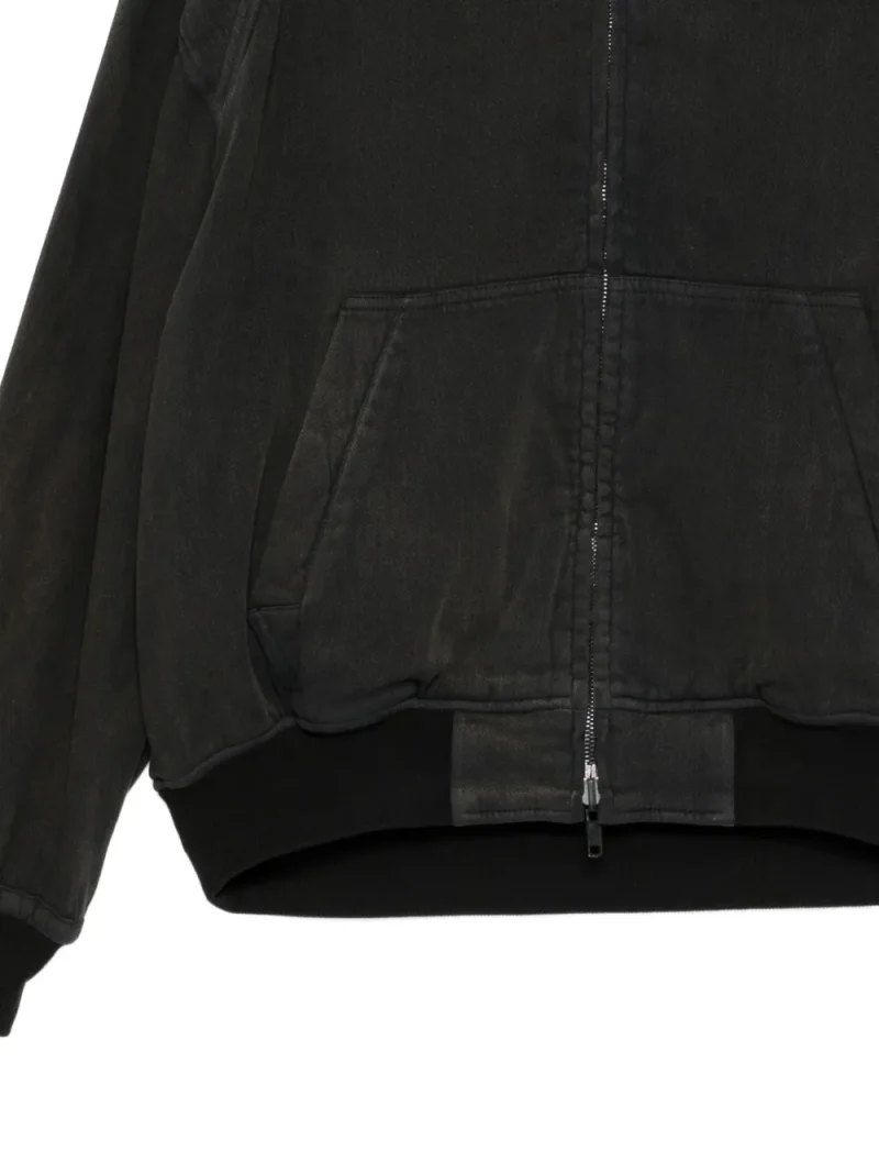 Hanorac Juun.J Checked Reversible Zip-Up negru - imagine 3