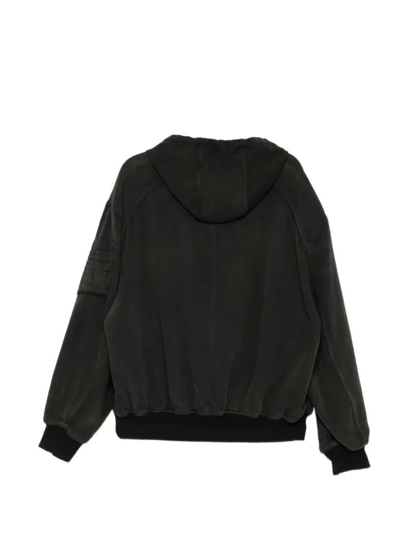 Alternative view of Hanorac Juun.J Checked Reversible Zip-Up negru