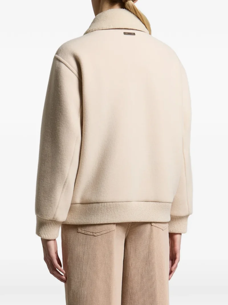 Alternative view of Jacheta Peserico Shearling-Collar Bomber bej