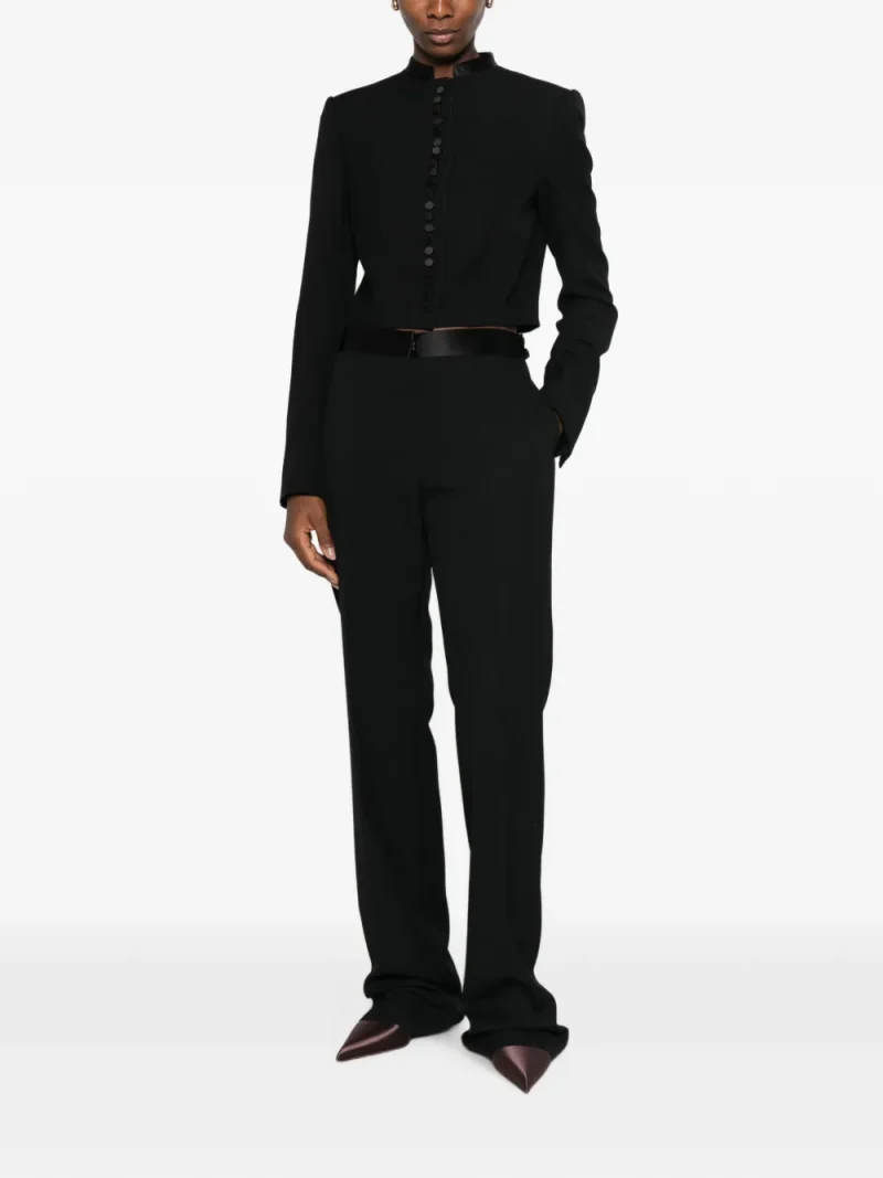 Jacheta TOM FORD button-up cropped jacket - imagine 4