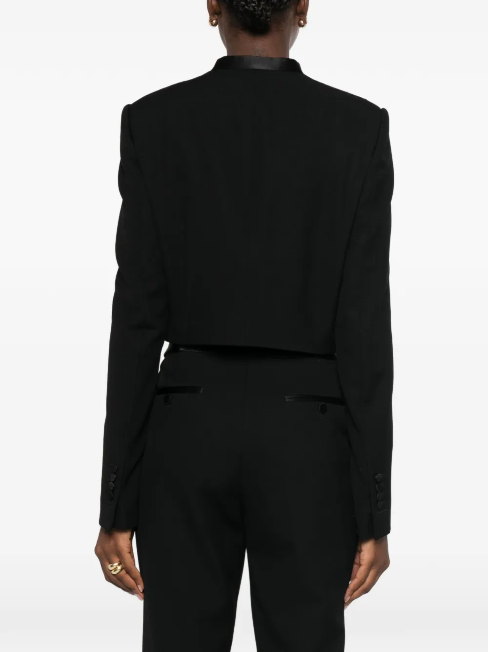 Jacheta TOM FORD button-up cropped jacket - imagine 2