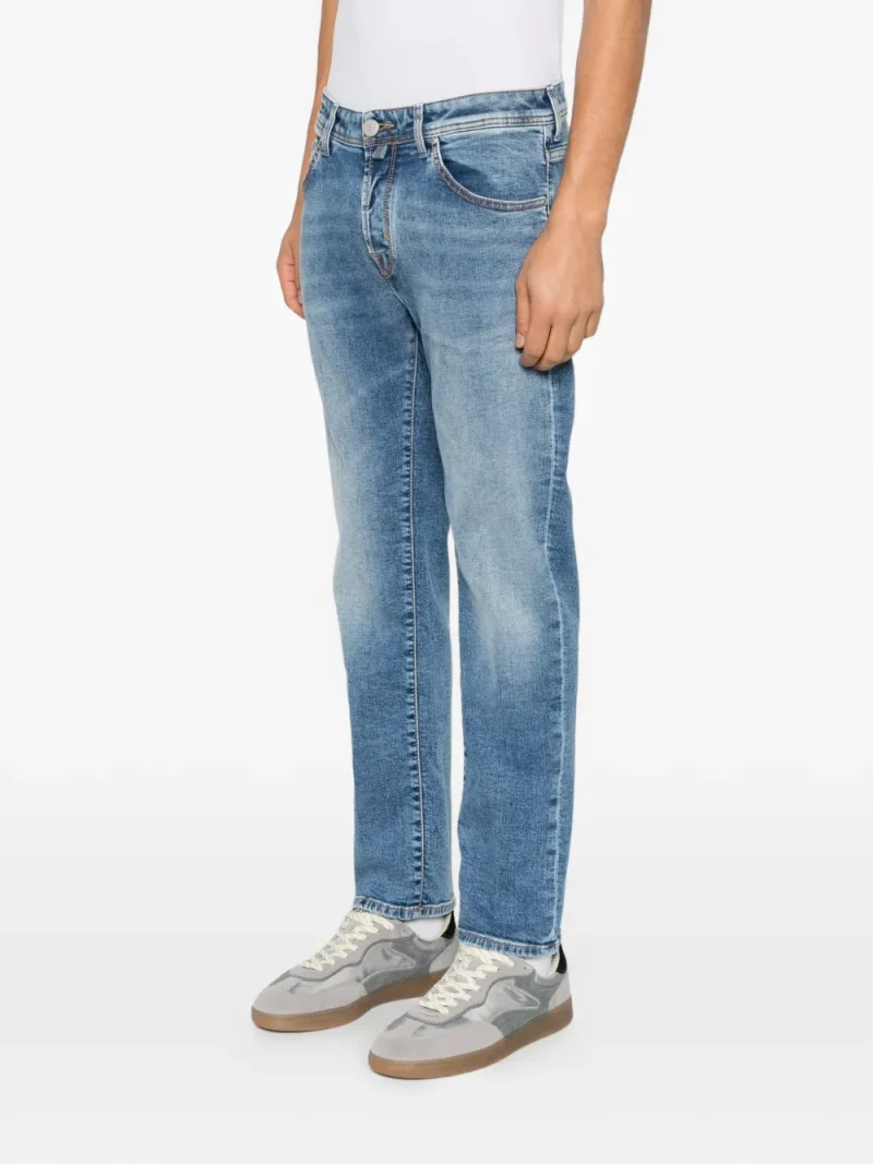 Jeans Jacob Cohen Faded Straight-Leg albastru - imagine 3