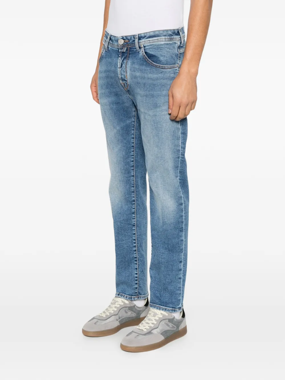 Jeans Jacob Cohen Faded Straight-Leg albastru - imagine 3