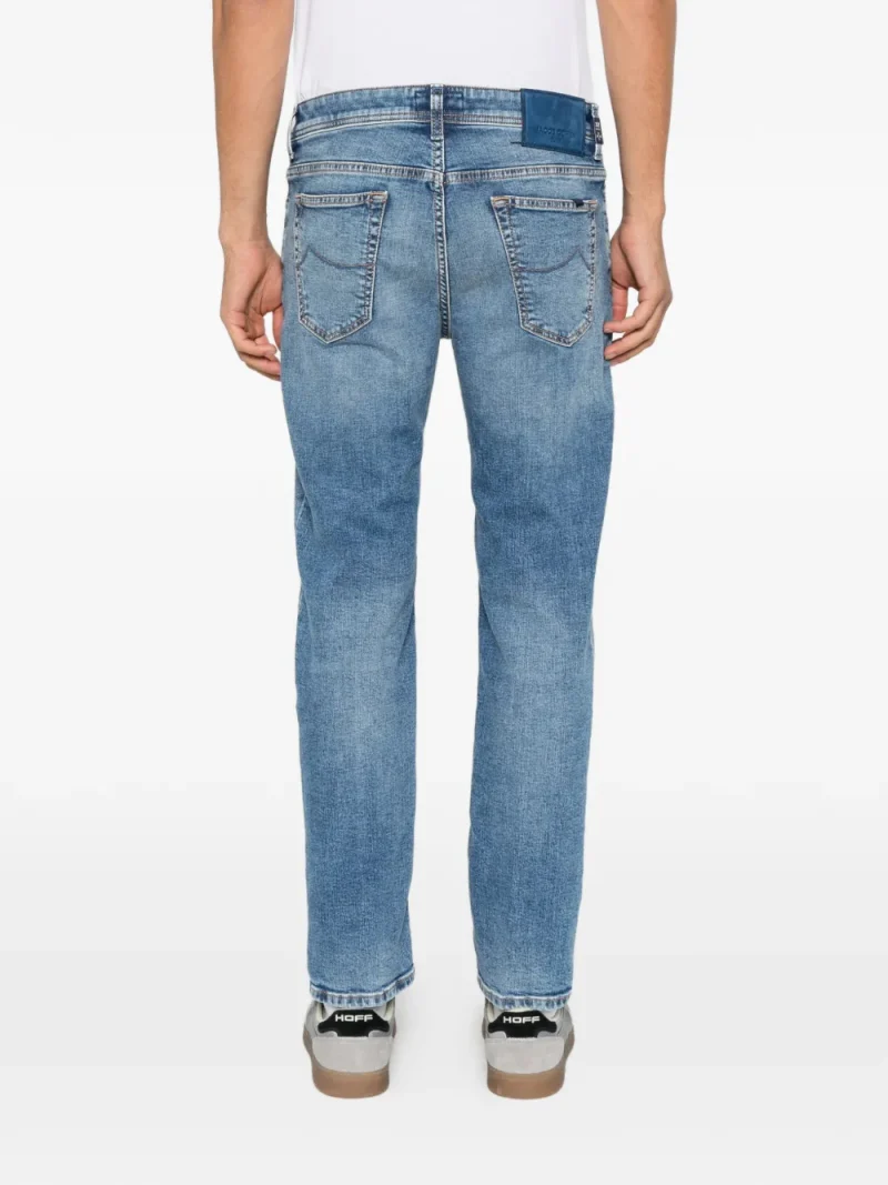 Alternative view of Jeans Jacob Cohen Faded Straight-Leg albastru