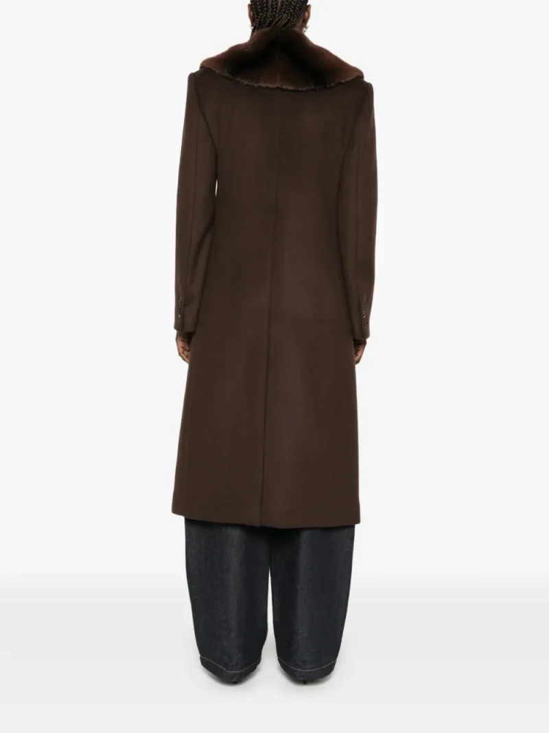 Alternative view of Palton Stella McCartney Double-Breasted Collar-Detail maro