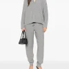 Pantaloni Antonelli Sequin-Embellished Track gri