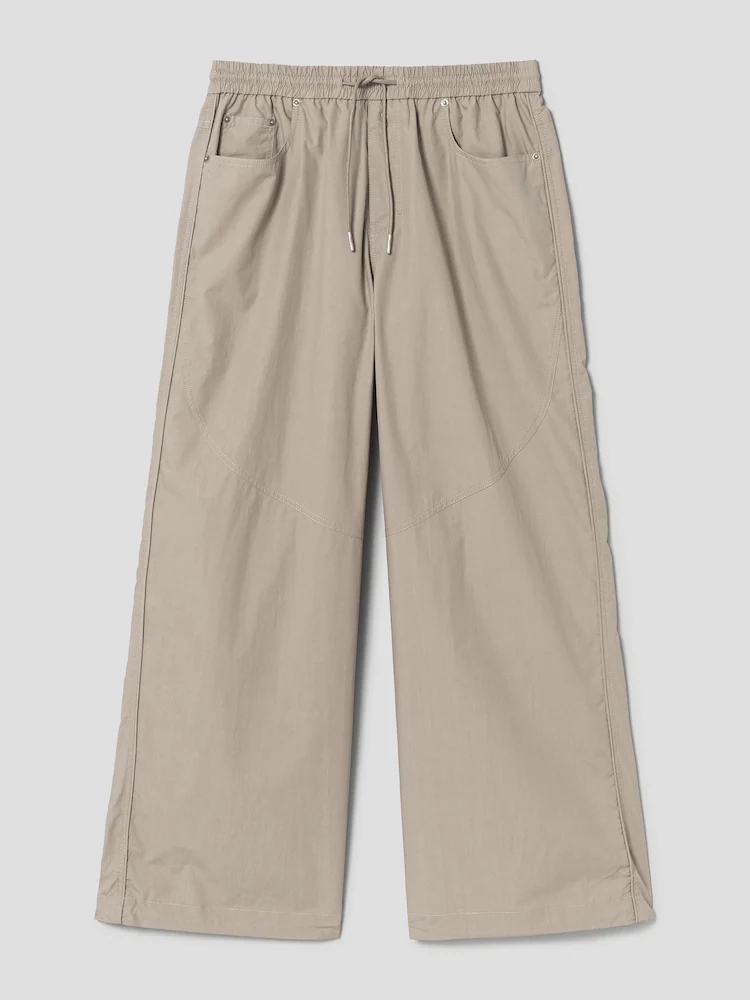 Alternative view of Pantaloni Juun.J Drawstring-Hem Wide-Leg bej