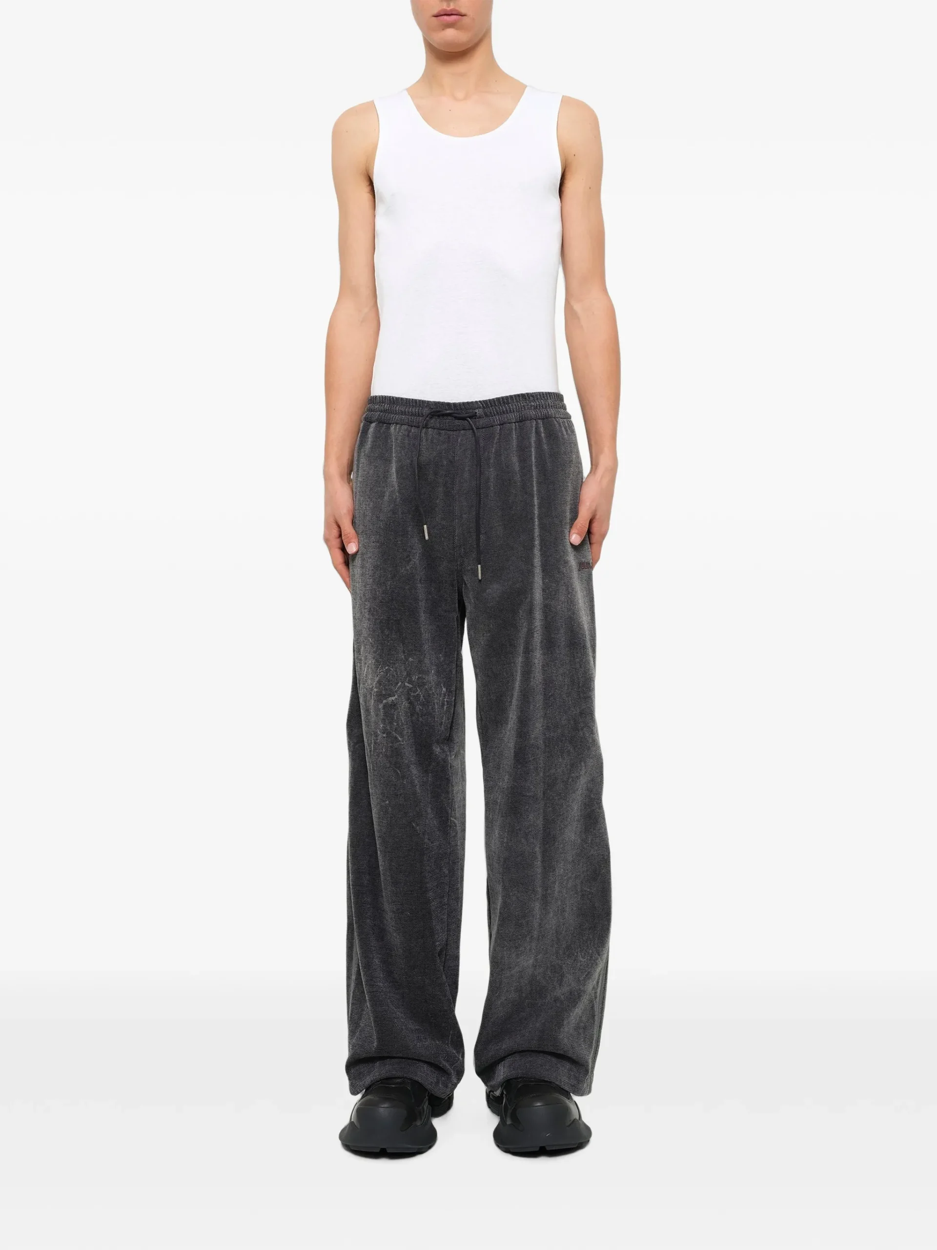 Pantaloni Juun.J Soft-Touch Drawstring gri - imagine 7