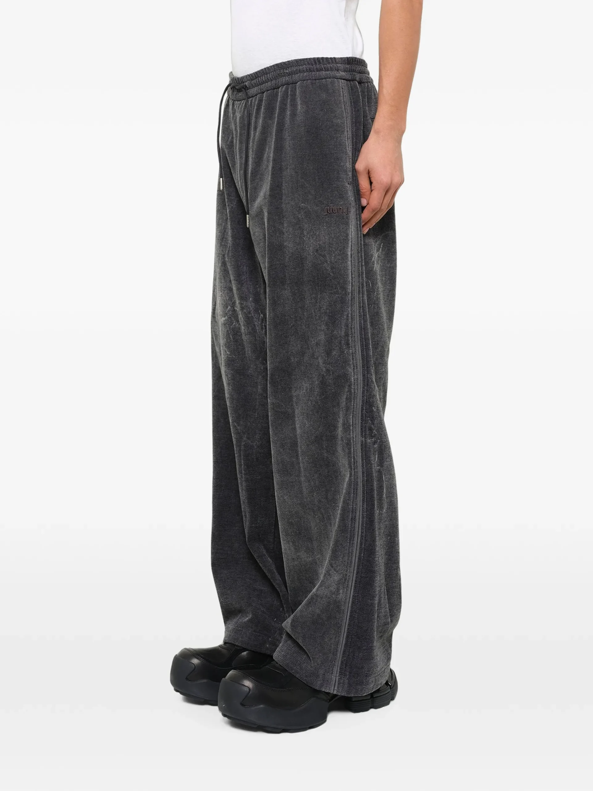 Pantaloni Juun.J Soft-Touch Drawstring gri - imagine 3