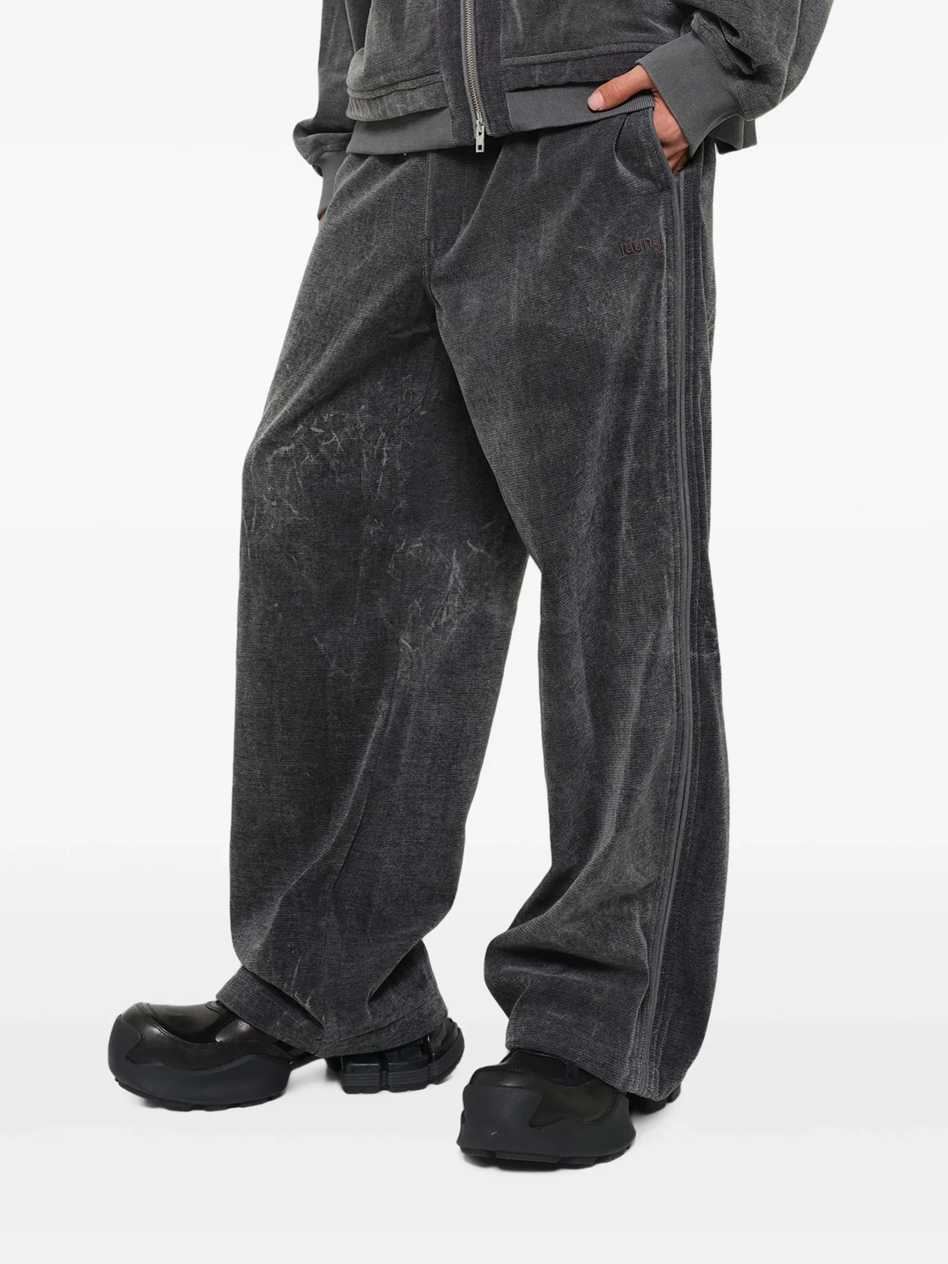 Pantaloni Juun.J Soft-Touch Drawstring gri - imagine 5