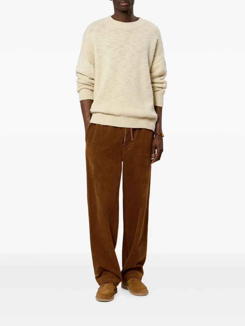 Pantaloni MARANT Arlen maro - imagine 4