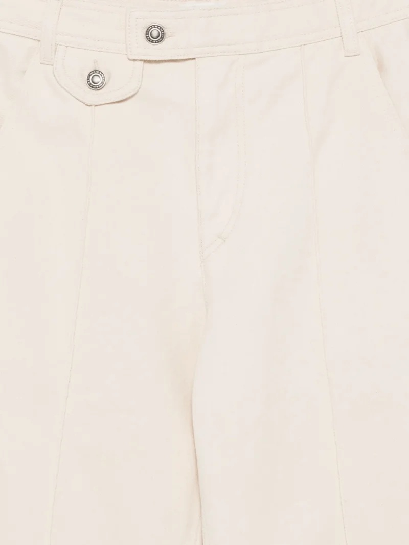 Pantaloni MARANT Elois Button-Flap Detail bej - imagine 3