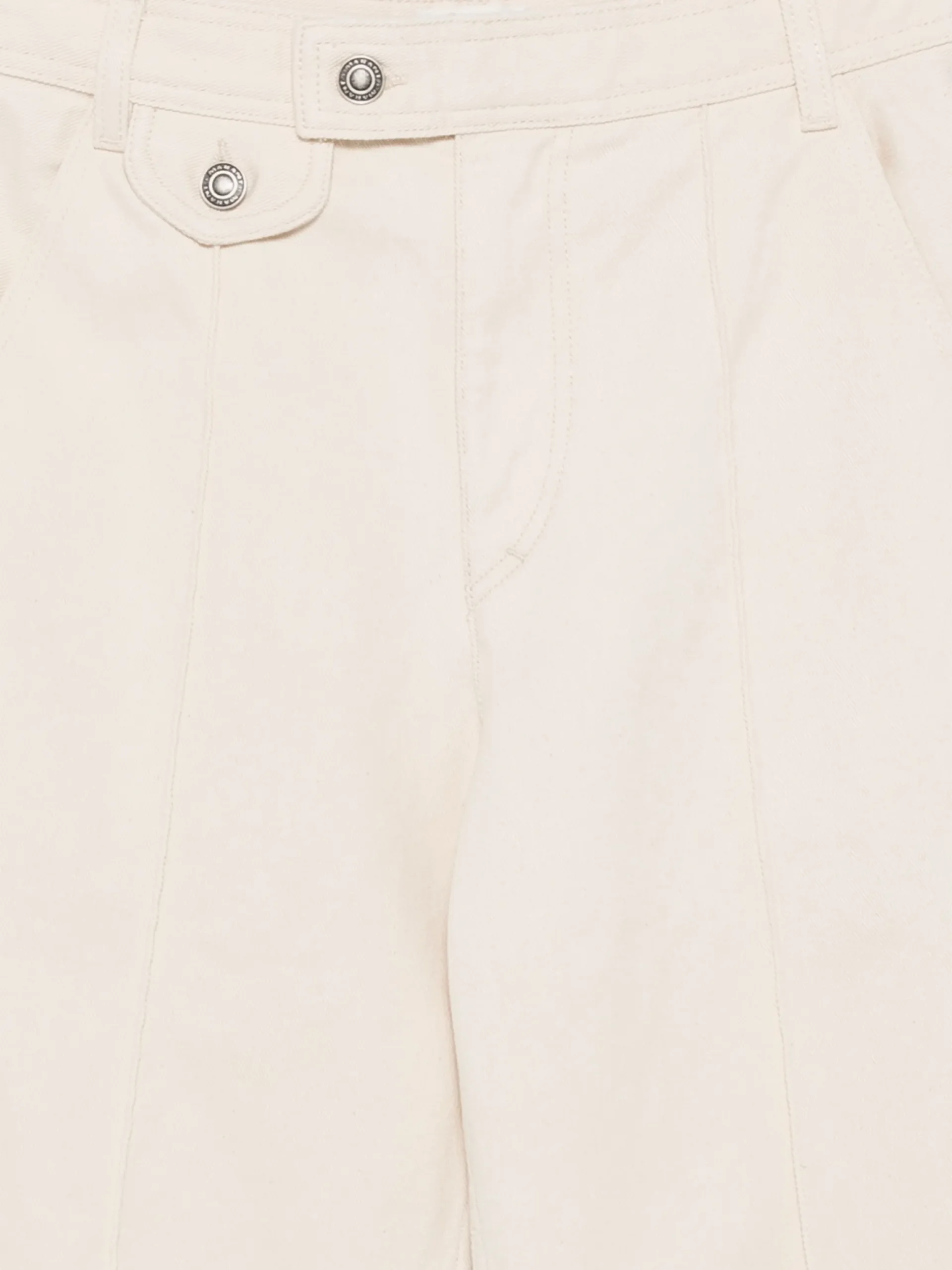 Pantaloni MARANT Elois Button-Flap Detail bej - imagine 3