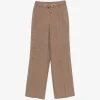 Pantaloni Peserico Drawstring Wide-Leg maro