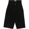 Pantaloni The Attico Wide-Leg Cropped negru