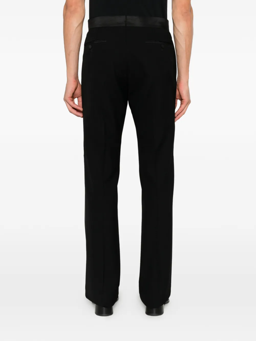 Pantaloni TOM FORD Stripe-Trim Tailored negru - imagine 2