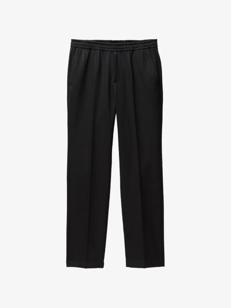 Pantaloni Versace Jaquard Wool negru
