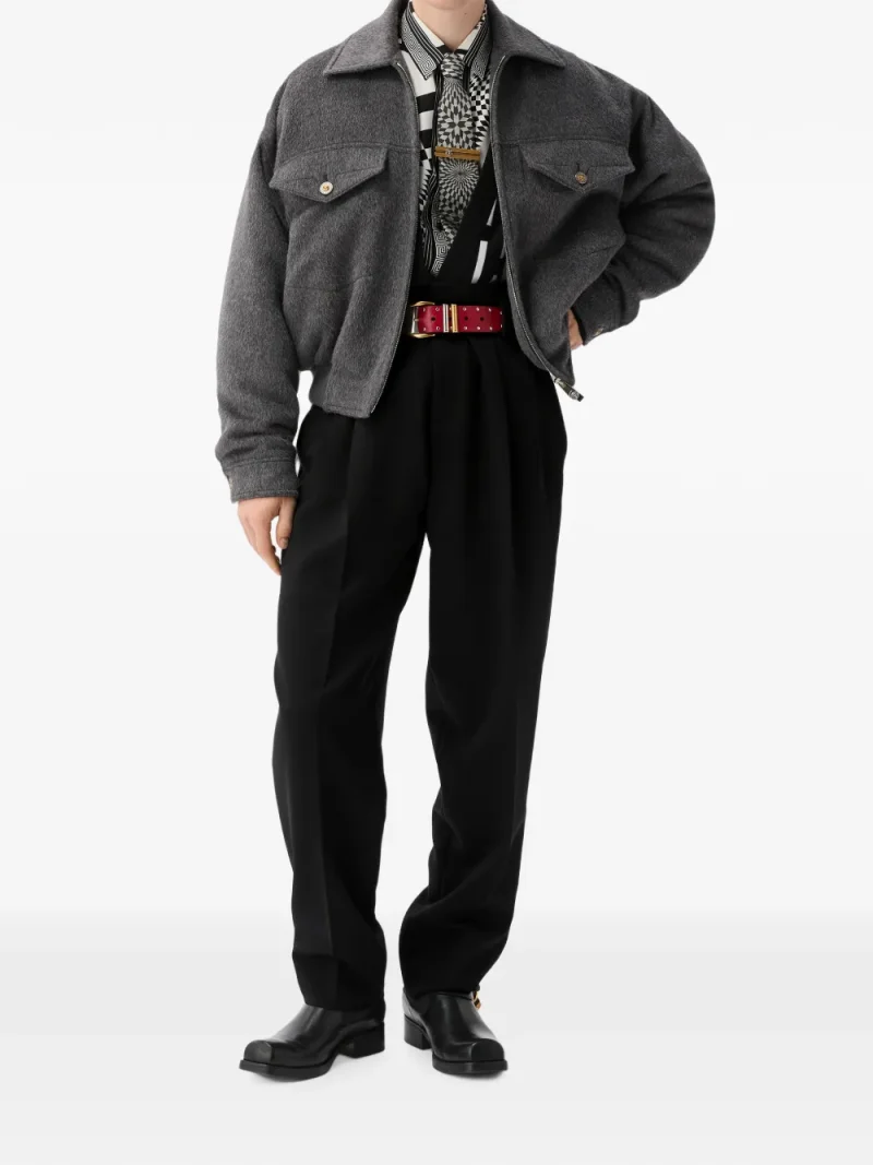 Pantaloni Versace Stretch Wool Tailored negru - imagine 3