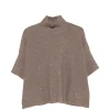 Pulover Antonelli Sequin-Embellished High-Neck maro