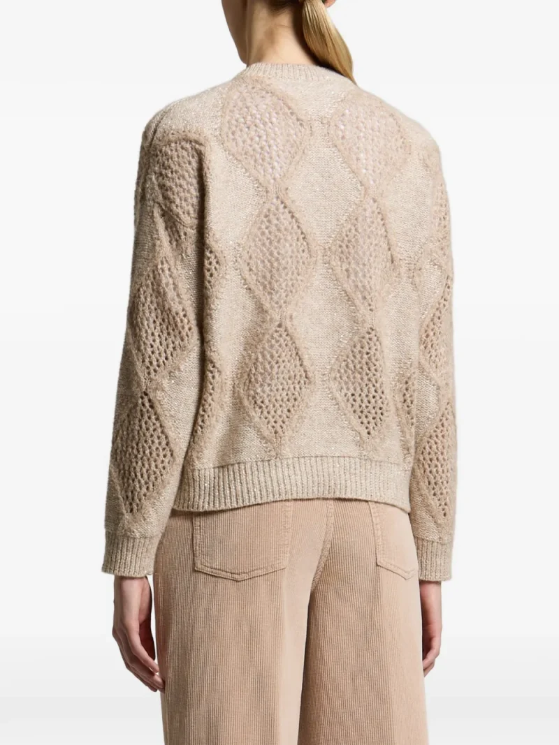 Alternative view of Pulover Peserico Argyle Open-Knit bej