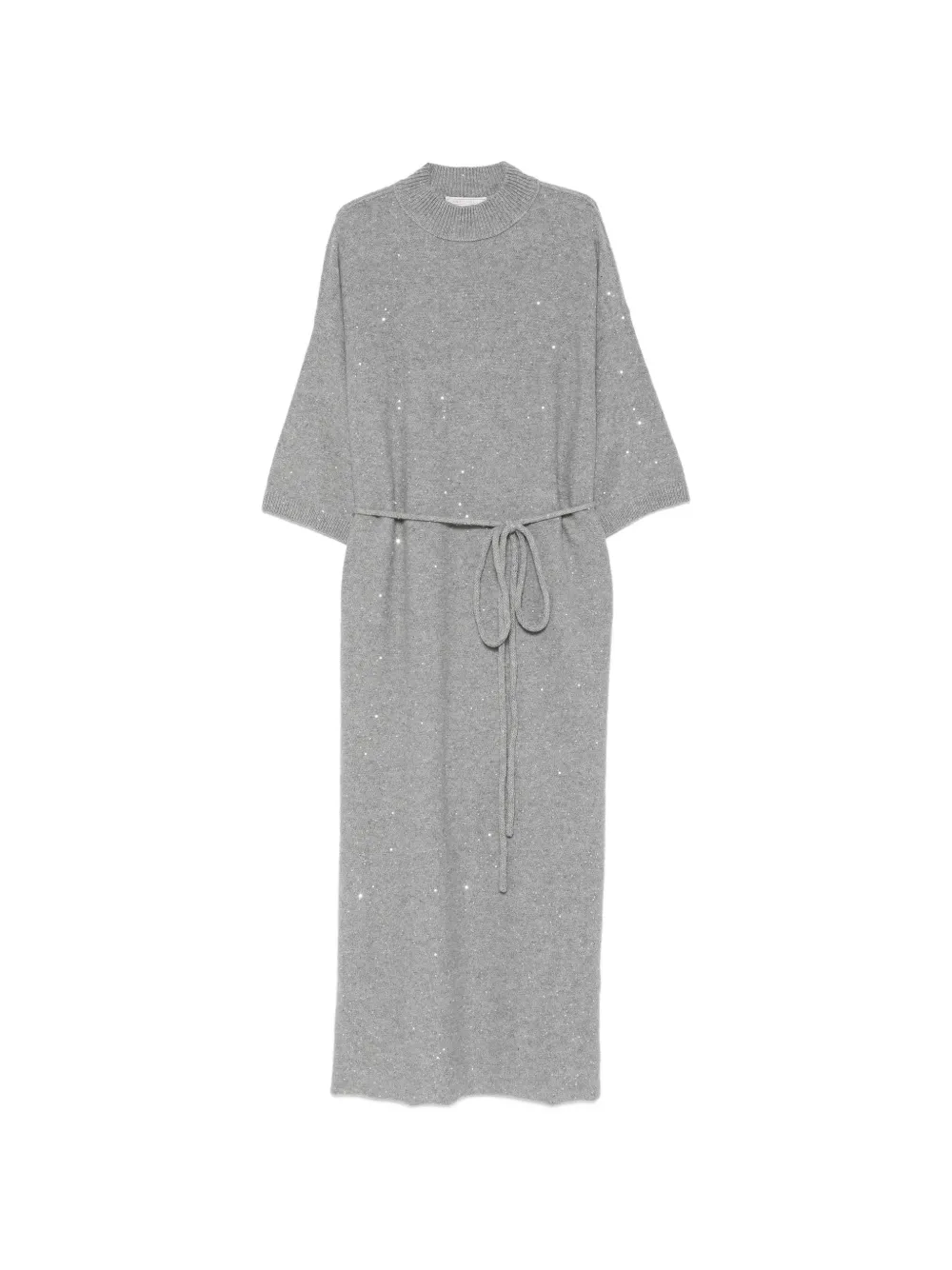 Rochie Antonelli Sequin-Embellished Belted gri