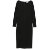 Rochie midi Antonelli V-neck Long-Sleeve negru