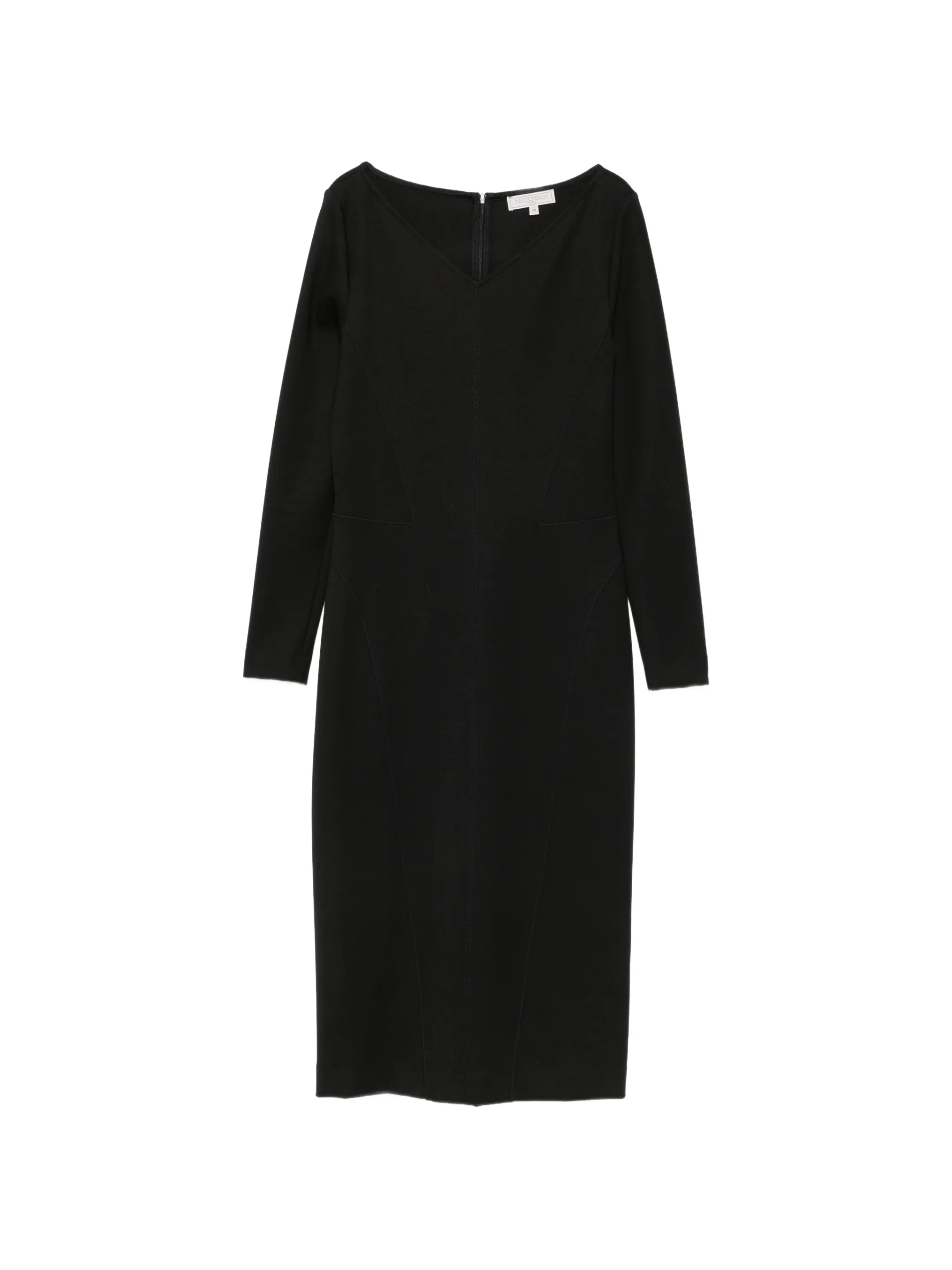 Rochie midi Antonelli V-neck Long-Sleeve negru