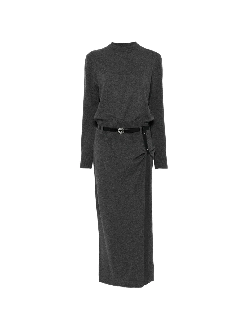 Rochie midi Coperni Belted Side-Slit gri