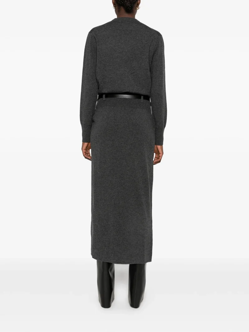 Alternative view of Rochie midi Coperni Belted Side-Slit gri